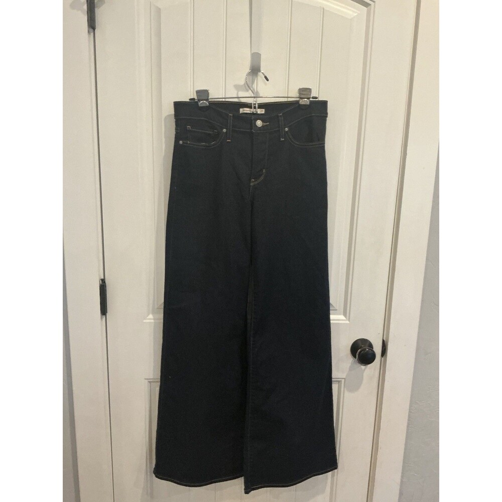 NWOT Levi’s 318 Shaping Wide Leg Jeans Womens 29x32 Dark Wash High Stretch Denim